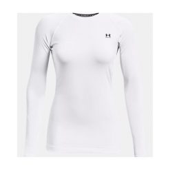 Bluza damska Under Armour ColdGear Authentics Crew. Białe bluzy sportowe damskie Under Armour, l, bez wzorów, z materiału, bez ramiączek, długie, bez kaptura. Za 262.81 zł.