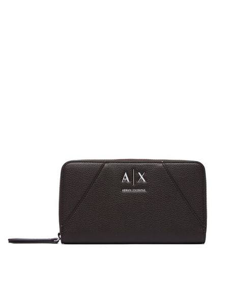 Armani Exchange Portfel XW000359 AF26569 U6032 Brązowy ciemny. Brązowe portfele damskie Armani Exchange, bez wzorów, ze skóry. Za 404.99 zł.