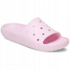 Klapki Dla Dorosłych Crocs Classic Slide V2. Czerwone klapki i japonki męskie Crocs, z materiału. Za 97.99 zł.