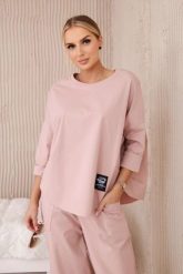 Komplet new punto bluza + spodnie ciemno różowy. Czerwone bluzy bez kaptura damskie KESI, l, z bawełny. Za 347.13 zł.