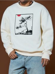Bluza - beżowy. Brązowe bluzy bez kaptura męskie Sinsay, l. W wyprzedaży za 19.99 zł.