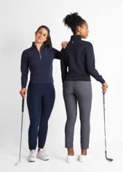 Spodnie golfowe damskie Torrey – Wysoki stan, lekkie, szybkoschnące. Szare spodnie materiałowe damskie FLAIRWAY GOLF, bez wzorów, z materiału, eleganckie, z podwyższonym stanem. Za 509.00 zł.