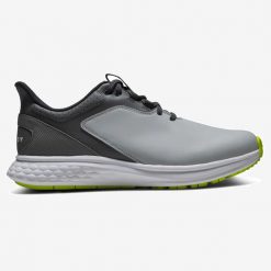 Buty do golfa męskie Pulse szaro-żółte. Szare buty sportowe na co dzień męskie FOOTJOY, z materiału, bez zapięcia, na golfa. Za 579.99 zł.