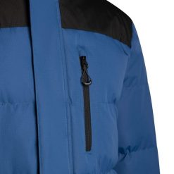 Męska Ocieplana Kurtka Ahmor. Niebieskie kurtki męskie Trespass, l, bez wzorów, z materiału, z kapturem. Za 364.99 zł.