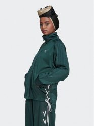 Adidas Bluza Always Original Laced HK5073 Zielony Relaxed Fit. Zielone bluzy bez kaptura damskie Adidas, z syntetyku. Za 259.99 zł.