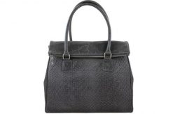 Elegancka torebka do pracy - Szara ciemna. Szare torebki klasyczne damskie Barberinis, bez wzorów, ze skóry, małe, z tłoczeniem, bez dodatków. Za 336.99 zł.