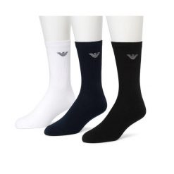 Skarpety męskie Emporio Armani Calza 3-Pack. Białe skarpetki męskie EMPORIO ARMANI CONNECTED, bez wzorów. Za 99.00 zł.