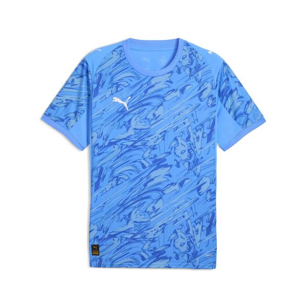Koszulka Puma. Niebieskie t-shirty sportowe męskie Puma, l, bez ramiączek, do piłki nożnej. Za 420.40 zł.
