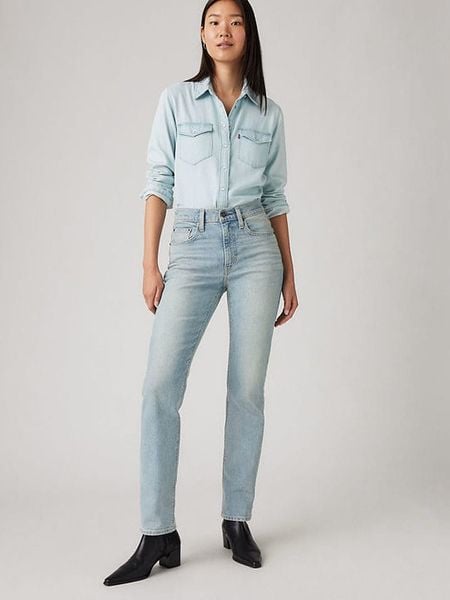 Levi's Dżinsy "724" - Slim fit - w kolorze błękitnym rozmiar: W27/L32. Niebieskie jeansy damskie Levi's, z podwyższonym stanem. Za 238.25 zł.