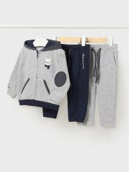 Mayoral Komplet 2 par spodni dresowych i bluza 2815 Szary Regular Fit. Szare bluzy i bluzki niemowlęce Mayoral, bez wzorów, z bawełny, bez ramiączek, bez kaptura. Za 129.99 zł.