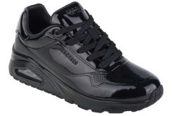 Buty sportowe Sneakersy damskie, Skechers Uno-Shiny One. Czarne buty sportowe na co dzień damskie Skechers, bez wzorów, z materiału, trekkingowe. Za 502.00 zł.