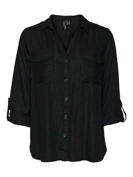 Vero Moda Bluzka w kolorze czarnym rozmiar: XL. Czarne bluzki damskie Vero Moda, xl, bez wzorów, bez kołnierzyka, bez ramiączek. Za 87.19 zł.