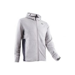 Bluza na zamek z kapturem Gym & Pilates 560 męska. Szare bluzy bez kaptura męskie Adidas, m, z bawełny. W wyprzedaży za 149.99 zł.