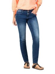 Timezone Dżinsy "Enya" - Slim fit - w kolorze niebieskim rozmiar: W24/L30. Niebieskie jeansy damskie Timezone. Za 131.74 zł.