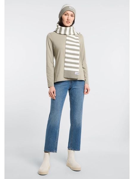 ELBSAND Koszulka "Sanne" w kolorze beżowym rozmiar: XL. Brązowe bluzki damskie ELBSAND, xl, bez wzorów, z bawełny, bez kołnierzyka, bez ramiączek. Za 100.52 zł.