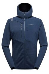 Bluza trekkingowa męska Lucendro Thermal Hoody. Niebieskie bluzy z kapturem męskie La Sportiva, m, z elastanu. Za 899.99 zł.
