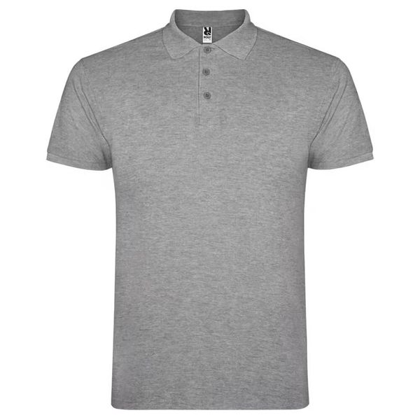 Męska Koszulka Polo Star Heather. Szare koszulki polo męskie ROLY, m, bez wzorów, z bawełny, bez ramiączek. Za 70.99 zł.