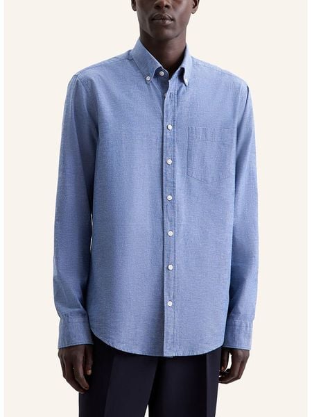 Seidensticker Koszula w kolorze niebieskim rozmiar: 44. Niebieskie koszule męskie Seidensticker, bez wzorów, bez kołnierzyka, bez ramiączek. Za 134.85 zł.