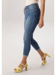 Aniston Dżinsy - Skinny fit - w kolorze niebieskim rozmiar: 38. Niebieskie jeansy damskie Aniston. Za 102.66 zł.