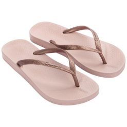 Japonki Ipanema Anatomica Tan Fem 81030 AG184 różowe. Czerwone klapki damskie bez wzorów, z materiału, bez obcasa. Za 121.24 zł.
