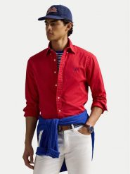 Polo Ralph Lauren Koszula 710937993012 Czerwony Custom Fit. Czerwone koszule męskie Polo Ralph Lauren, m, bez wzorów, z bawełny, bez kołnierzyka, bez ramiączek. Za 599.99 zł.