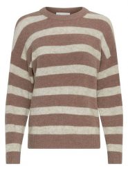 MOSS COPENHAGEN Sweter w kolorze beżowo-brązowym rozmiar: S/M. Brązowe swetry klasyczne damskie MOSS COPENHAGEN, m, z wełny, bez kołnierzyka. Za 194.95 zł.