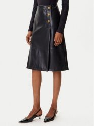 TWINSET Spódnica z imitacji skóry 252TP2233 Czarny Regular Fit. Czarne spódniczki damskie Twinset, bez wzorów, ze skóry. Za 959.99 zł.