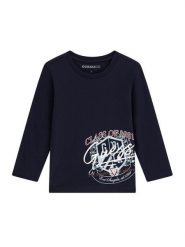 Guess Bluzka N6YI14 K3802 Granatowy Regular Fit. Niebieskie t-shirty chłopięce Guess, z aplikacjami, z bawełny, bez ramiączek. Za 84.99 zł.
