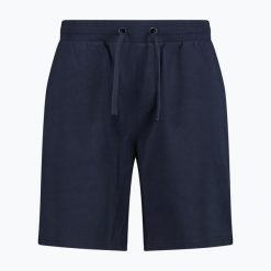 Spodenki męskie CMP 36D8057 Bermuda. Czarne szorty męskie CMP, z bawełny, bez kołnierzyka. Za 109.99 zł.