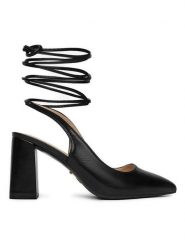 DeeZee Sandały HLL-31 Czarny. Czarne sandały damskie DeeZee, bez wzorów, z materiału, bez obcasa. Za 139.99 zł.