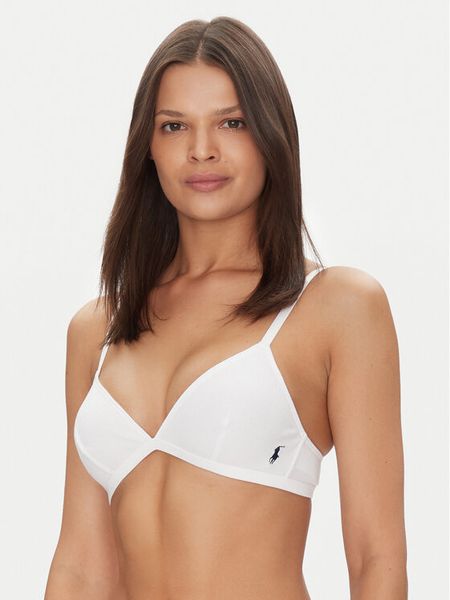 Polo Ralph Lauren Biustonosz braletka 4P0219 Biały. Białe biustonosze Polo Ralph Lauren, bez wzorów, z bawełny. Za 219.99 zł.