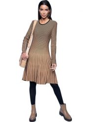 Heine Sukienka w kolorze beżowym rozmiar: 40. Brązowe sukienki damskie Heine, bez wzorów, z bawełny, bez kołnierzyka, bez ramiączek, maxi. Za 122.38 zł.
