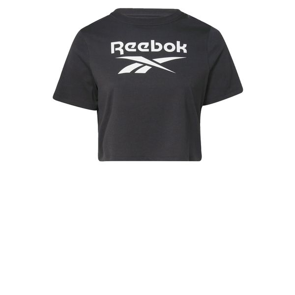 T-shirt treningowy damski Reebok H62527. Czarne t-shirty damskie Reebok, plus size, bez wzorów, z bawełny, bez kołnierzyka. Za 69.00 zł.