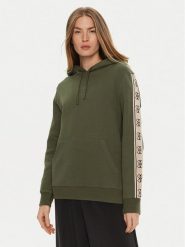 Guess Bluza Carla V4YQ11 KB3P2 Zielony Regular Fit. Zielone bluzy bez kaptura damskie Guess, xs, z bawełny. Za 299.99 zł.