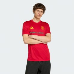 Koszulka Mistrzostwa Świata FIFA 26 Portugalia. Czerwone t-shirty sportowe męskie Adidas, l, z dzianiny, bez ramiączek, do piłki nożnej. Za 149.00 zł.
