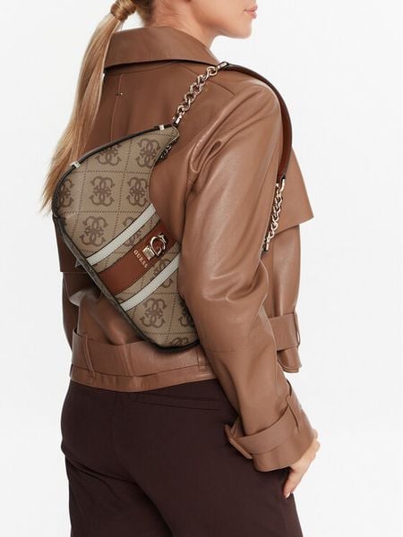 Guess Torebka Erenia HWSO78 38180 Brązowy. Brązowe torebki klasyczne damskie Guess, z aplikacjami, ze skóry, bez dodatków. Za 399.99 zł.