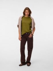Vero Moda Koszulka w kolorze khaki rozmiar: M. Brązowe t-shirty damskie Vero Moda, m, bez wzorów, z bawełny, bez kołnierzyka. Za 55.95 zł.