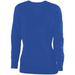 Sweter damski Kariban Col V. Niebieskie swetry klasyczne damskie KARIBAN, xl, z bawełny, bez kołnierzyka. Za 230.00 zł.
