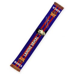 FC Barcelona 25-26, oficjalny szalik - podpisany, Lamine Yamal. Czerwone szaliki i kominy damskie FC Barcelona, bez wzorów. W wyprzedaży za 105.56 zł.