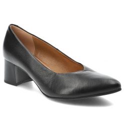 Czarne Czółenka Espirito Stylowe Obuwie Damskie Na Obcasie. Czarne czółenka damskie Espirito, bez wzorów, ze skóry, bez obcasa, na obcasie. Za 379.00 zł.