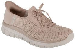 Buty sportowe Sneakersy damskie, Graceful - First Blush. Czerwone buty sportowe na co dzień damskie Skechers, bez wzorów, z materiału, trekkingowe. Za 309.99 zł.