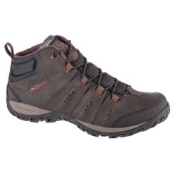 Buty Columbia Woodburn Ii Chukka Wp Omni-Heat 2105171231 brązowe. Brązowe buty trekkingowe męskie ze skóry, za kostkę, bez zapięcia, trekkingowe, omni-heat (columbia). Za 553.20 zł.