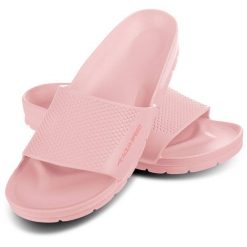 Klapki basenowe unisex Aqua Speed Oslo. Fioletowe klapki damskie Aqua-Speed, bez wzorów, bez obcasa. Za 42.99 zł.