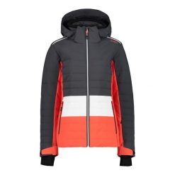 Damska kurtka narciarska softshell CMP. Czarne kurtki damskie CMP, bez wzorów, z softshellu, bez kaptura, narciarskie. Za 733.90 zł.