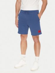 HUGO Szorty sportowe Diz222 50466196 Niebieski Regular Fit. Niebieskie szorty męskie Hugo, bez wzorów, z bawełny, sportowe. Za 299.99 zł.