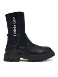 Calvin Klein Botki Chelsea Boot V3A5-83123-1464 D Czarny. Czarne botki dziewczęce CALVIN KLEIN, bez wzorów, z materiału, bez ramiączek. Za 469.99 zł.
