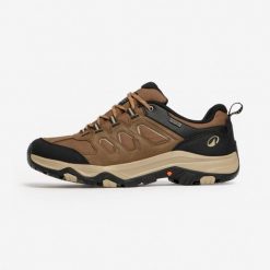 Buty turystyczne męskie Quechua MH500 wodoodporne. Brązowe buty trekkingowe męskie QUECHUA, na lato, z kauczuku, bez zapięcia, outdoorowe. Za 289.99 zł.