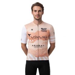 Męska koszulka kolarska z krótkim rękawem Vuelta a Ibiza MTB x Siroko Kolarst. Brązowe t-shirty sportowe męskie SIROKO, m, bez ramiączek, rowerowe. Za 299.00 zł.