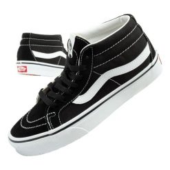Buty sportowe trampki unisex Vans SK-8 Mid Ressure. Czarne trampki i tenisówki męskie Vans, bez wzorów, z jeansu, bez zapięcia. Za 199.00 zł.