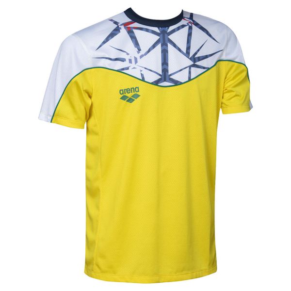 Koszulka techniczna sportowa Arena Bishamon Australia. Żółte bluzki sportowe damskie Arena, bez wzorów, bez ramiączek. Za 169.99 zł.